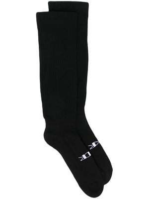 Rick Owens DRKSHDW intarsia-knit logo socks - Black