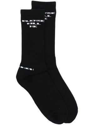 Rick Owens DRKSHDW intarsia-logo socks - Black