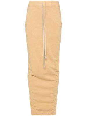 Rick Owens DRKSHDW jersey midi skirt - Yellow