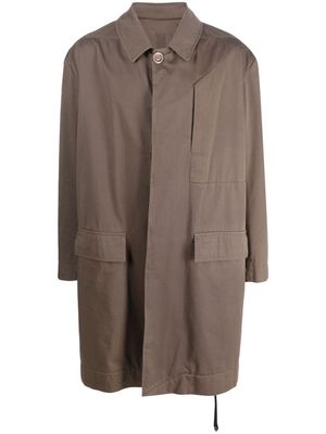 Rick Owens DRKSHDW Jumbo Mac buttoned raincoat - Brown