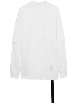 Rick Owens DRKSHDW layered drawstring sweatshirt - White