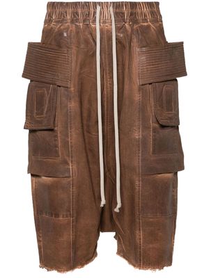 Rick Owens DRKSHDW Lido Creatch waxed bermuda shorts - Brown