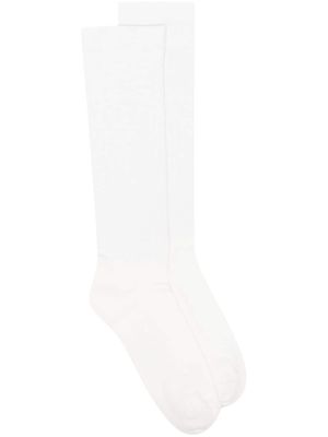 Rick Owens DRKSHDW Lido knee-high socks - White