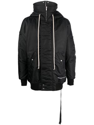 Rick Owens DRKSHDW logo-patch hooded jacket - Black