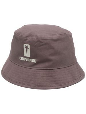 Rick Owens DRKSHDW logo-print bucket hat - Brown