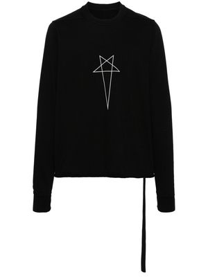 Rick Owens DRKSHDW logo-print cotton sweatshirt - Black