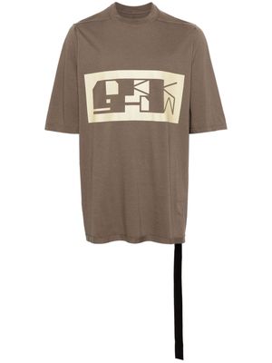 Rick Owens DRKSHDW logo-print cotton T-shirt - Brown