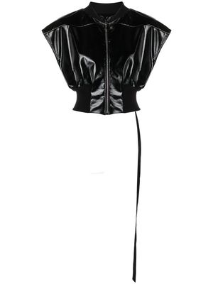 Rick Owens DRKSHDW logo strap sleeveless bomber jacket - Black