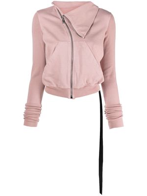 Rick Owens DRKSHDW long-sleeve zip-up sweatshirt - Pink