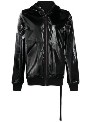 Rick Owens DRKSHDW long-sleeve zipped raincoat - Black