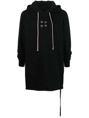 Rick Owens DRKSHDW long-sleeved cotton hoodie - Black