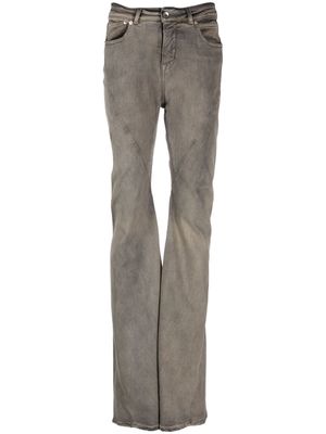 Rick Owens DRKSHDW Luxor faded mid-rise flared jeans - Grey