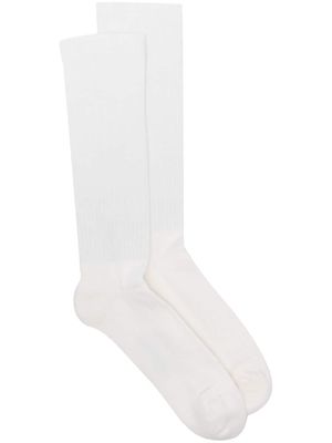 Rick Owens DRKSHDW Luxor patterned intarsia-knit socks - White