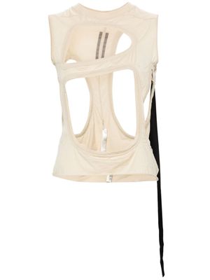 Rick Owens DRKSHDW Membrane II cut-out tank top - Neutrals