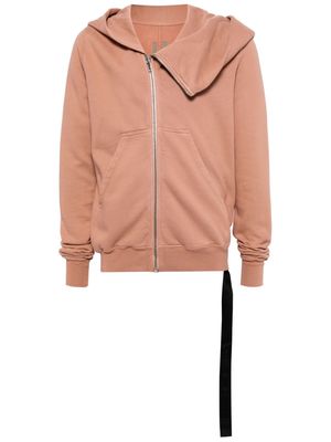 Rick Owens DRKSHDW Mountain asymmetric cotton hoodie - Pink