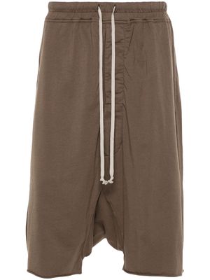 Rick Owens DRKSHDW organic-cotton drop-crotch shorts - Brown