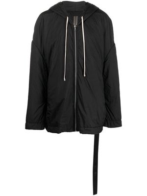 Rick Owens DRKSHDW oversize drawstring raincoat - Black