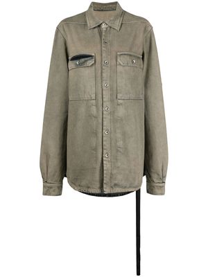 Rick Owens DRKSHDW oversized denim shirt - Neutrals