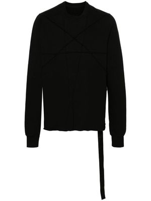 Rick Owens DRKSHDW panelled organic-cotton sweatshirt - Black