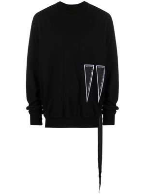 Rick Owens DRKSHDW patch-detail long-sleeve sweatshirt - Black