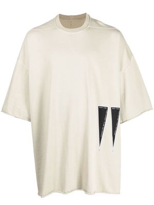 Rick Owens DRKSHDW patch-detail oversized T-shirt - Neutrals