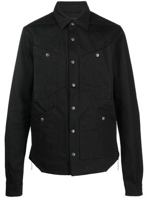 Rick Owens DRKSHDW patch pocket cotton shirt jacket - Black