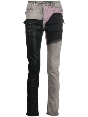 Rick Owens DRKSHDW patchwork skinny jeans - Black