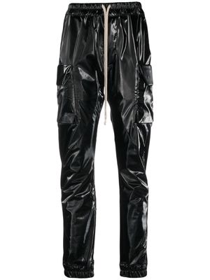 Rick Owens DRKSHDW patent drawstring trousers - Black