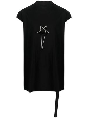 Rick Owens DRKSHDW pentagram-print long T-shirt - Black