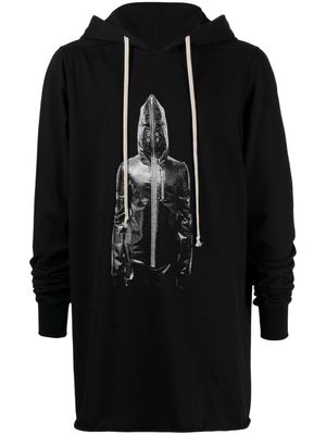 Rick Owens DRKSHDW photograph-print cotton hoodie - Black