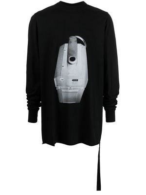 Rick Owens DRKSHDW photograph-print cotton sweatshirt - Black