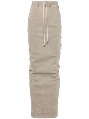 Rick Owens DRKSHDW Pillar denim midi skirt - Neutrals