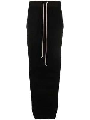 Rick Owens DRKSHDW Pillar drawstring-waist maxi skirt - Black