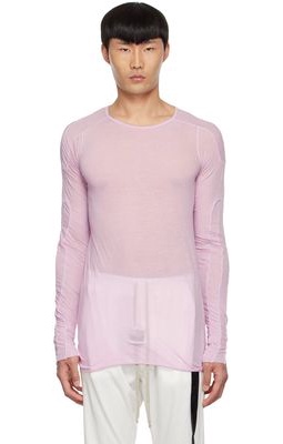 Rick Owens Drkshdw Pink Scarification Long Sleeve T-Shirt