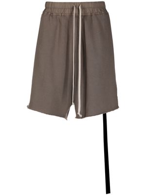 Rick Owens DRKSHDW raw-cut jersey shorts - Brown