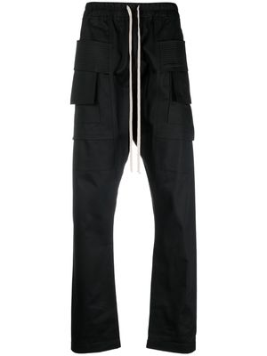 Rick Owens DRKSHDW ribbed-panel cargo trousers - Black