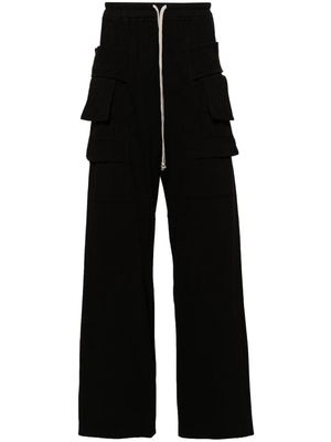 Rick Owens DRKSHDW ribbed-panels drawstring track pants - Black