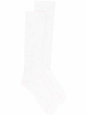 Rick Owens Drkshdw ribbed socks - White