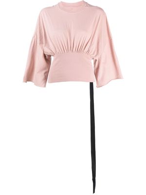 Rick Owens DRKSHDW round-neck draped blouse - Pink