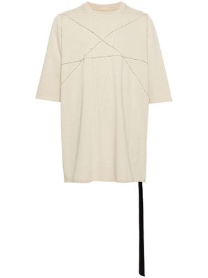 Rick Owens DRKSHDW seam-detail cotton T-shirt - Neutrals