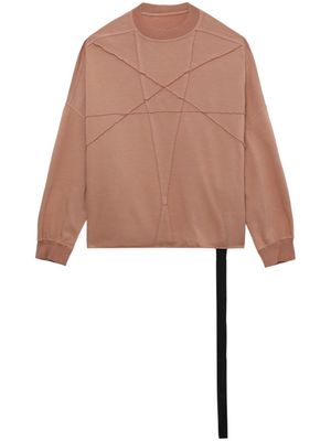 Rick Owens DRKSHDW seam-detailed cotton sweatshirt - Pink