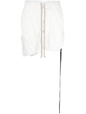 Rick Owens DRKSHDW side-slit cotton shorts - White