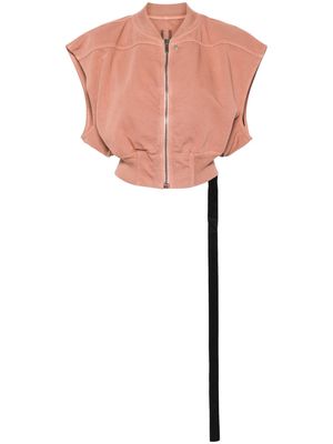 Rick Owens DRKSHDW sleeveless cotton bomber jacket - Pink