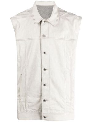 Rick Owens DRKSHDW sleeveless cotton denim vest - Grey