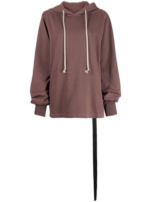Rick Owens DRKSHDW slit-sleeved cotton hoodie - Purple