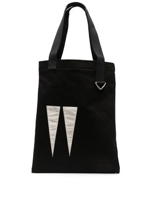Rick Owens DRKSHDW slogan-patch cotton tote bag - Black