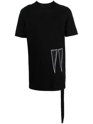 Rick Owens DRKSHDW slogan-patch short-sleeve T-shirt - Black