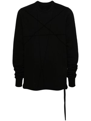 Rick Owens DRKSHDW star-embroidery cotton sweatshirt - Black