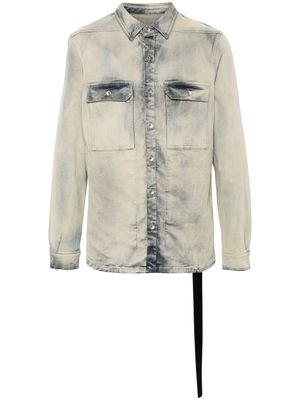 Rick Owens DRKSHDW stonewashed denim jacket - Blue