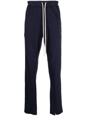 Rick Owens DRKSHDW straight-leg drawstring-waistband trousers - Blue